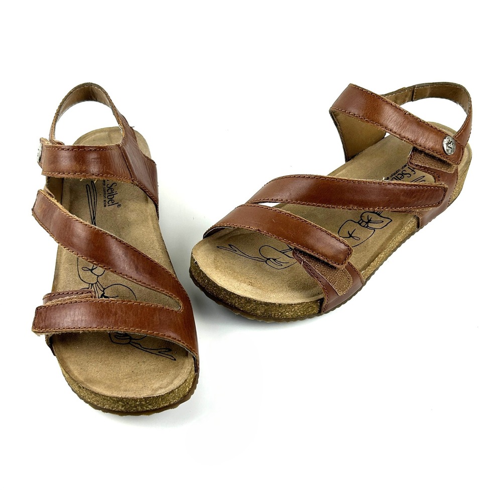 Josef Seibel Sandals Tonga 25 Womens Leather Comfort EU‎ 37 US 6 to 6 5 Brown